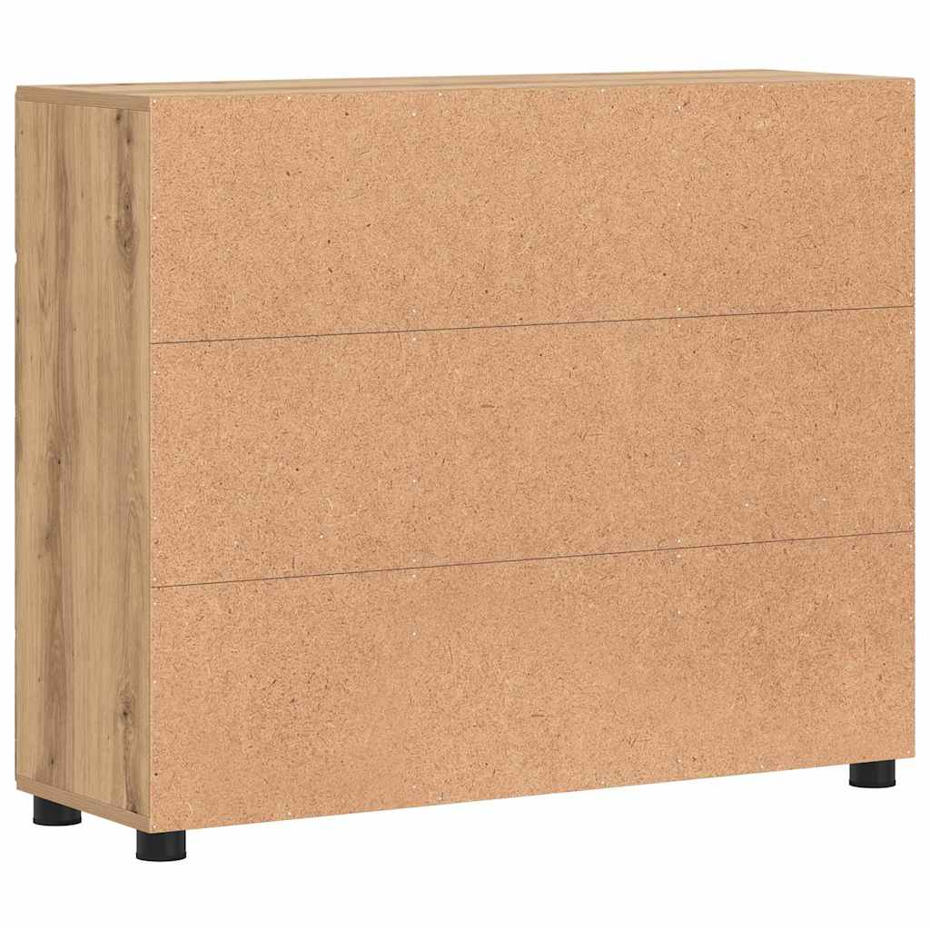 vidaXL Πλαϊνό γραφείο με ράφι FLORIN Artisan Oak 88,5 x 30,5 x 73 εκ