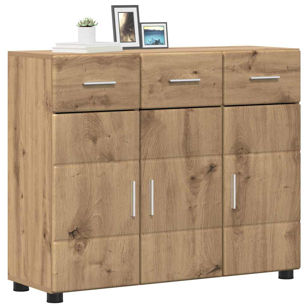 vidaXL Πλαϊνό γραφείο με ράφι FLORIN Artisan Oak 88,5 x 30,5 x 73 εκ