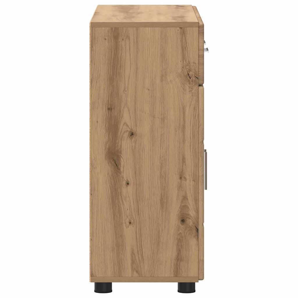vidaXL Πλαϊνό γραφείο με ράφι FLORIN Artisan Oak 88,5 x 30,5 x 73 εκ
