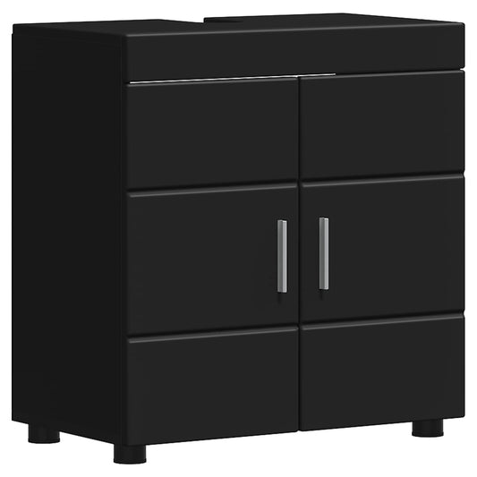 vidaXL Σετ Ντουλαπιών Μπάνιου TULUM Μαύρο 60 x 34 x 63 εκ