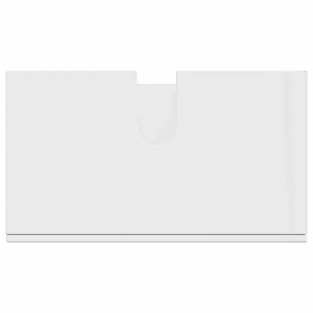 vidaXL Ντουλάπα νιπτήρα μπάνιου TULUM Γυαλιστερό λευκό 60 x 34 x 63 εκ