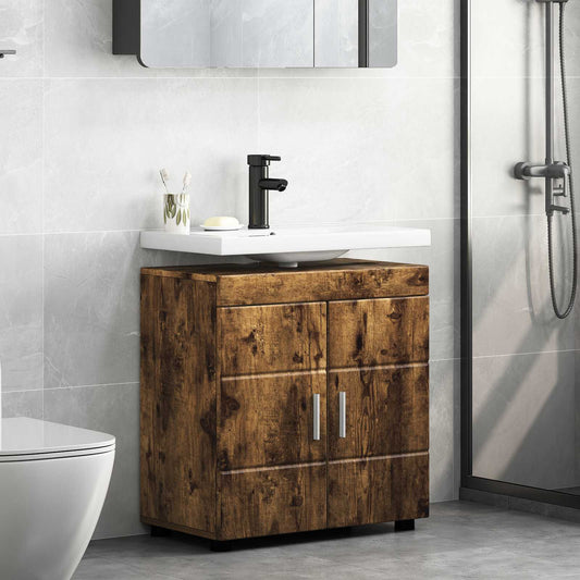vidaXL Σετ Ντουλαπιών Μπάνιου TULUM Καπνιστό Δρύς 60 x 34 x 63 εκ