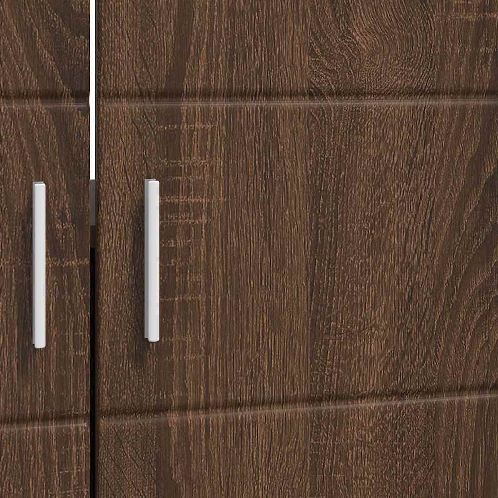 vidaXL Ντουλάπα νιπτήρα μπάνιου TULUM Καφέ δρυς 60 x 34 x 63 εκ