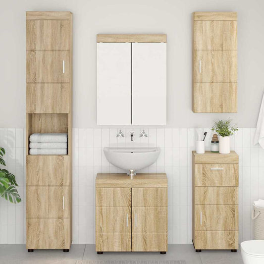vidaXL Ντουλάπα τοίχου μπάνιου TULUM Δρύς Sonoma 37 x 24,5 x 86 εκ