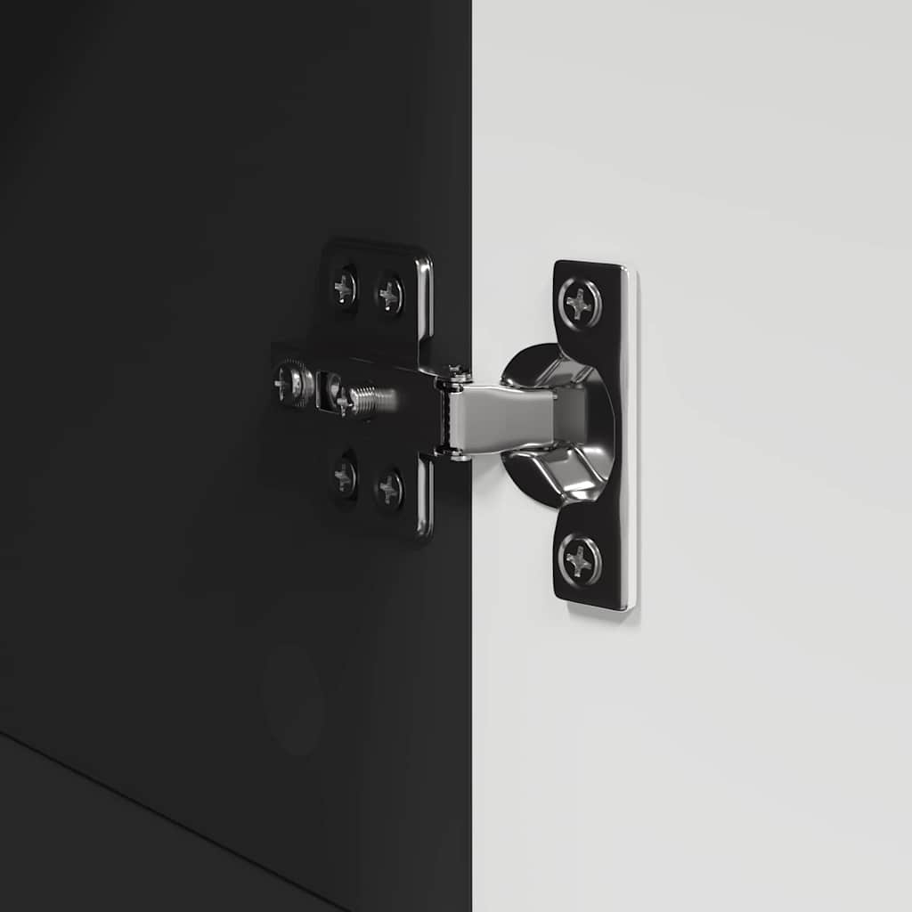 vidaXL Ντουλάπι Μπάνιου με αποθήκευση TULUM Μαύρο 37 x 31.5 x 82 εκ