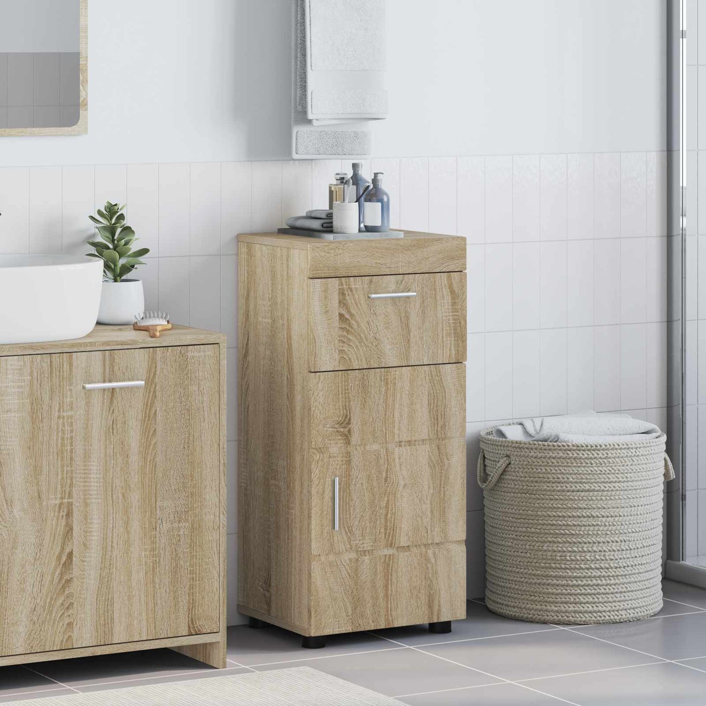 vidaXL Σετ Ντουλαπιών Μπάνιου TULUM Δρύς Sonoma 37 x 31,5 x 82 εκ