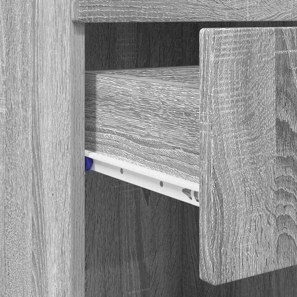 vidaXL Ντουλάπι Μπάνιου με πόρτα TULUM Γκρι sonoma 37 x 31.5 x 82 εκ