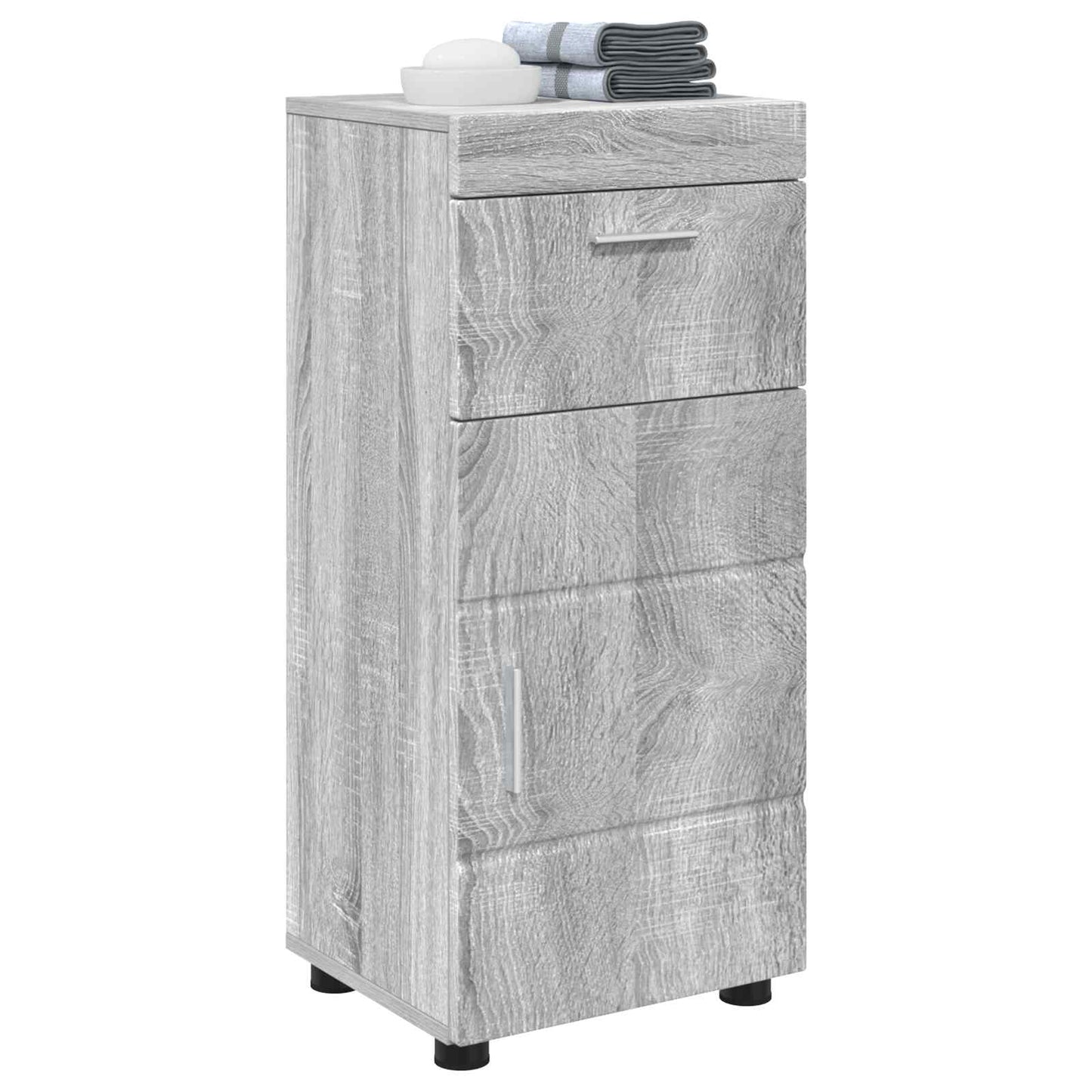 vidaXL Σετ Ντουλαπιών Μπάνιου TULUM Γκρίζο Σονομα 37 x 31,5 x 82 εκ