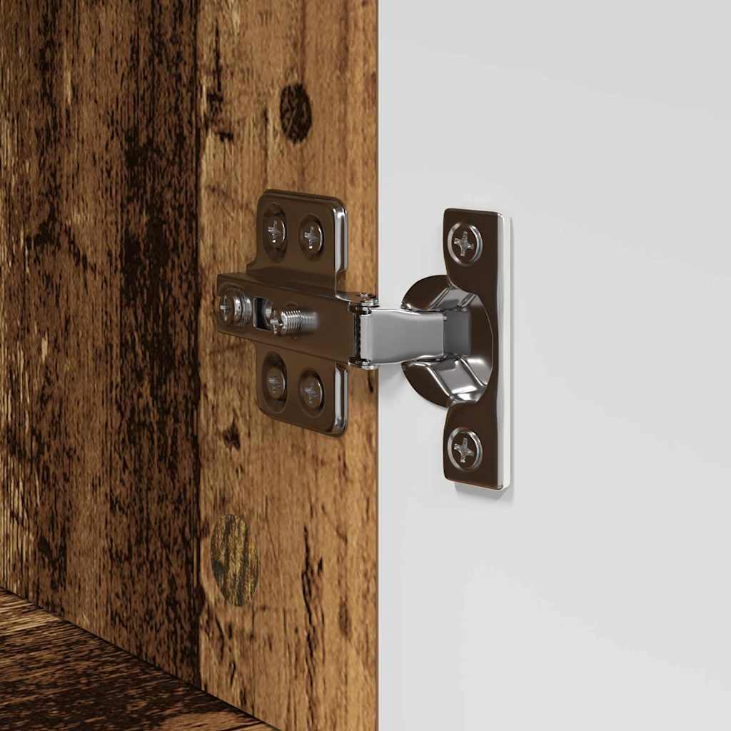 vidaXL Ντουλάπι Μπάνιου με πόρτα TULUM Παλαιό ξύλο 37 x 31.5 x 82 εκ