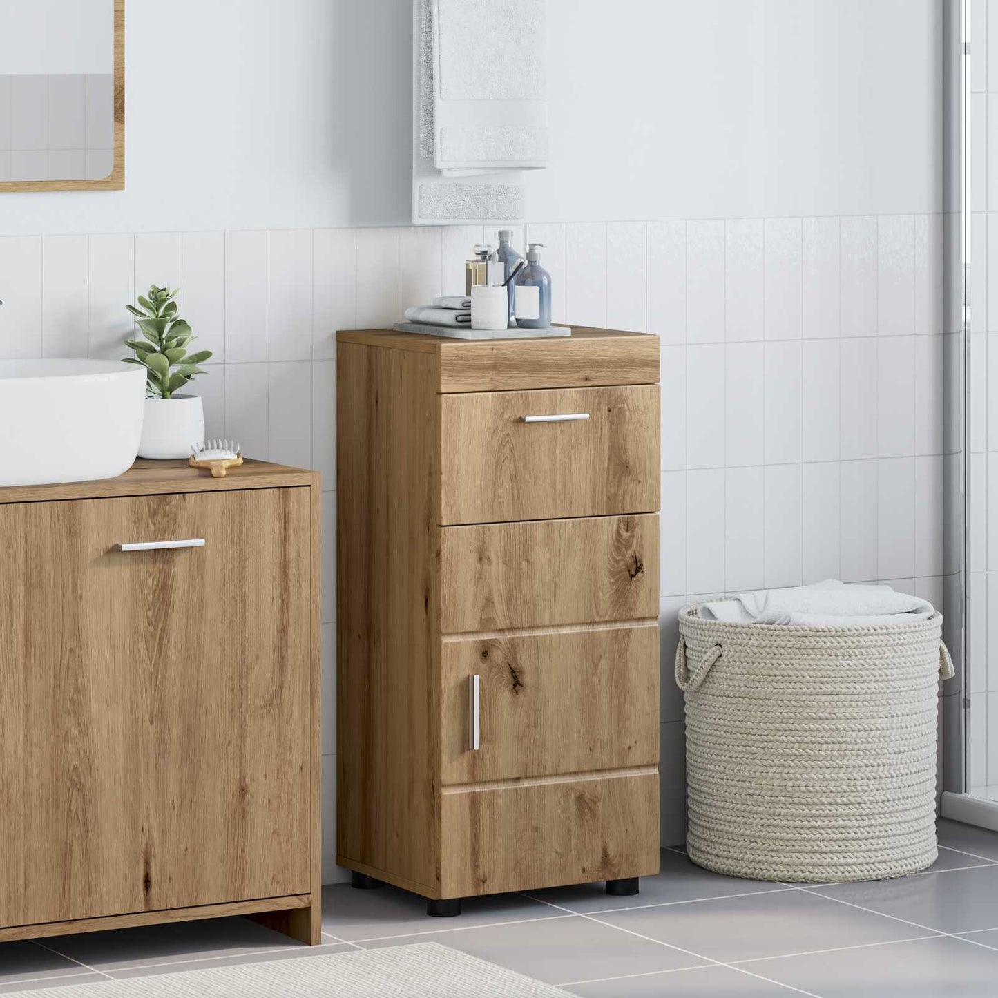 vidaXL Σετ Ντουλαπιών Μπάνιου TULUM Artisan Oak 37 x 31,5 x 82 εκ