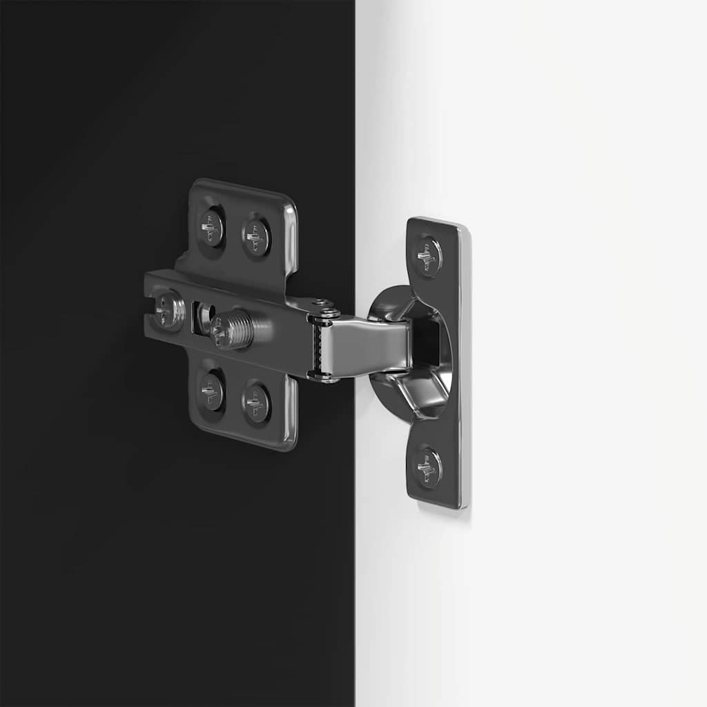 vidaXL Ντουλάπι Μπάνιου με αποθήκευση TULUM Μαύρο 37 x 31.5 x 203 εκ