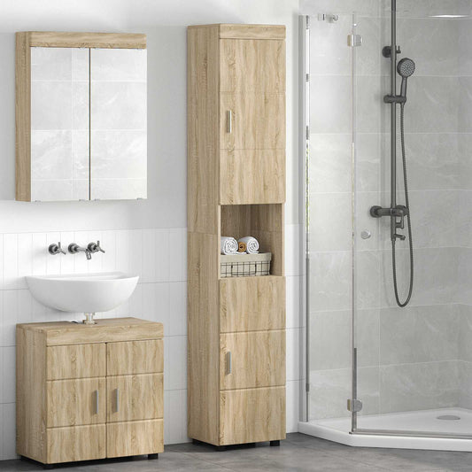 vidaXL Σετ Ντουλαπιών Μπάνιου TULUM Δρύς Sonoma 37 x 31,5 x 203 εκ