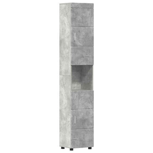 vidaXL Σετ Ντουλαπιών Μπάνιου TULUM Σκυρόδεμα Γκρι 37 x 31,5 x 203 εκ