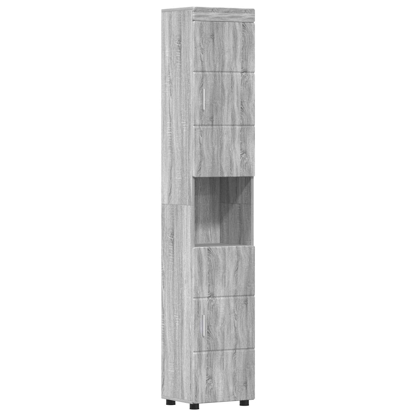 vidaXL Σετ Ντουλαπιών Μπάνιου TULUM Γκρίζο Σονομα 37 x 31,5 x 203 εκ