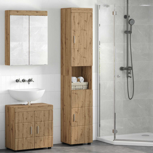 vidaXL Σετ Ντουλαπιών Μπάνιου TULUM Artisan Oak 37 x 31,5 x 203 εκ