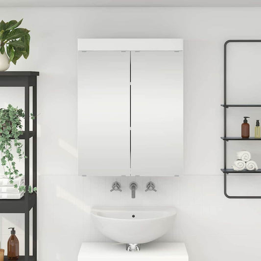 vidaXL Καθρέφτης Ντουλάπα Μπάνιου TULUM Λευκό 60 x 16,5 x 78 εκ