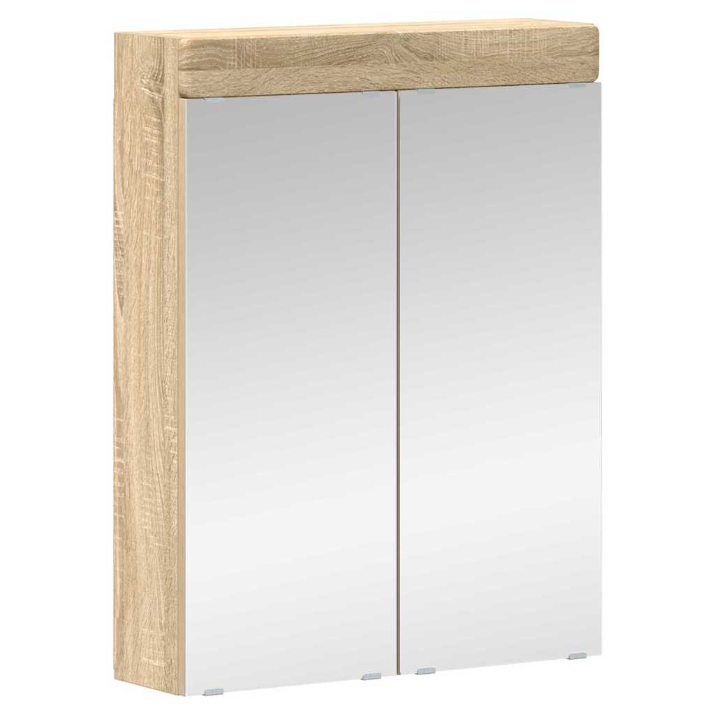 vidaXL Καθρέφτης Ντουλάπα Μπάνιου TULUM Δρύς Sonoma 60 x 16,5 x 78 εκ