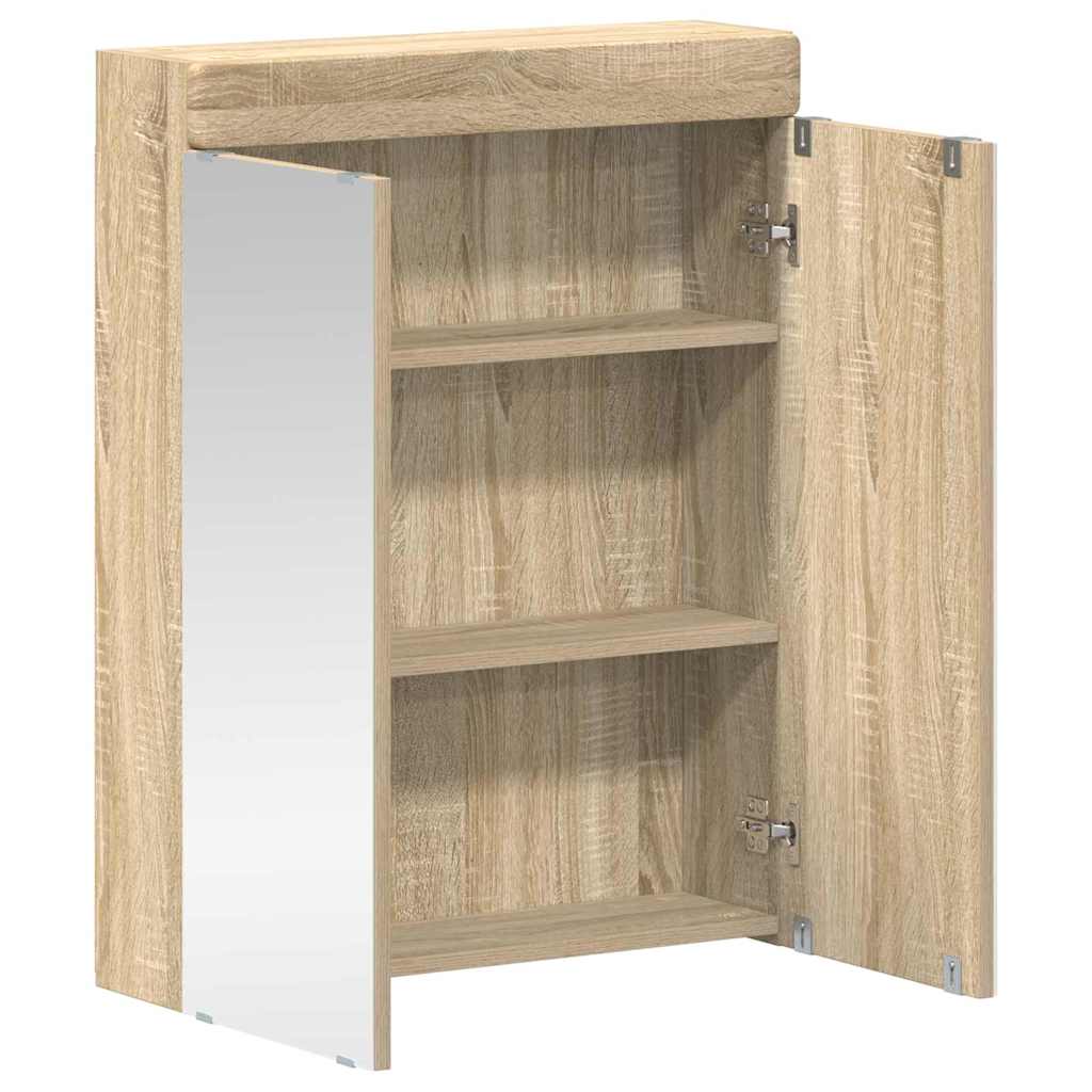 vidaXL Καθρέφτης Ντουλάπα Μπάνιου TULUM Δρύς Sonoma 60 x 16,5 x 78 εκ