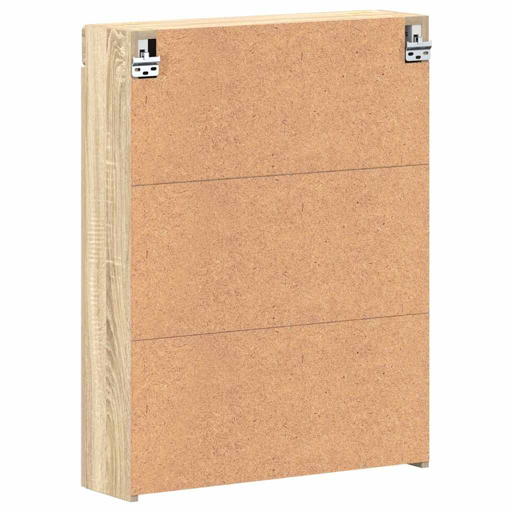 vidaXL Καθρέφτης Ντουλάπα Μπάνιου TULUM Δρύς Sonoma 60 x 16,5 x 78 εκ