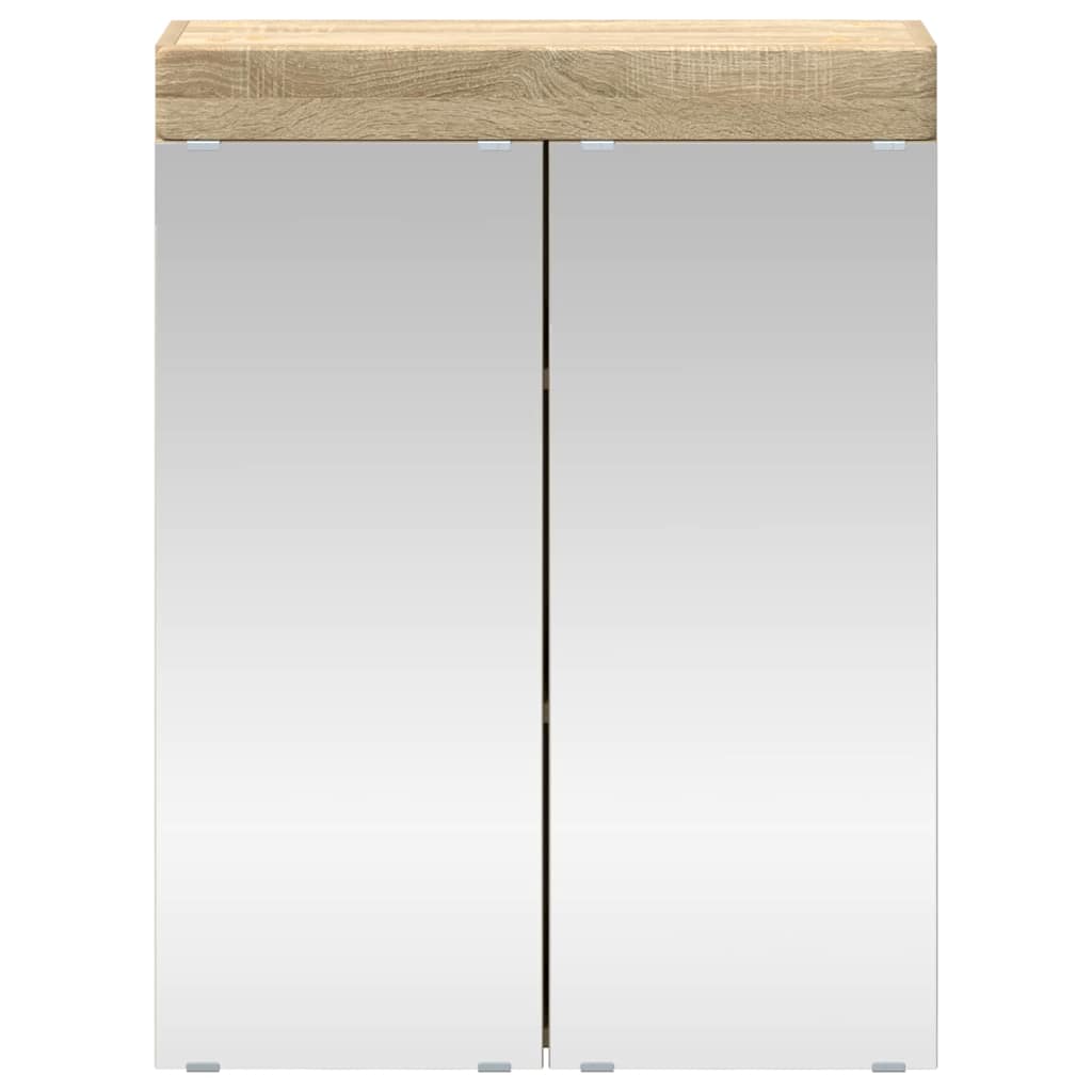 vidaXL Καθρέφτης Ντουλάπα Μπάνιου TULUM Δρύς Sonoma 60 x 16,5 x 78 εκ