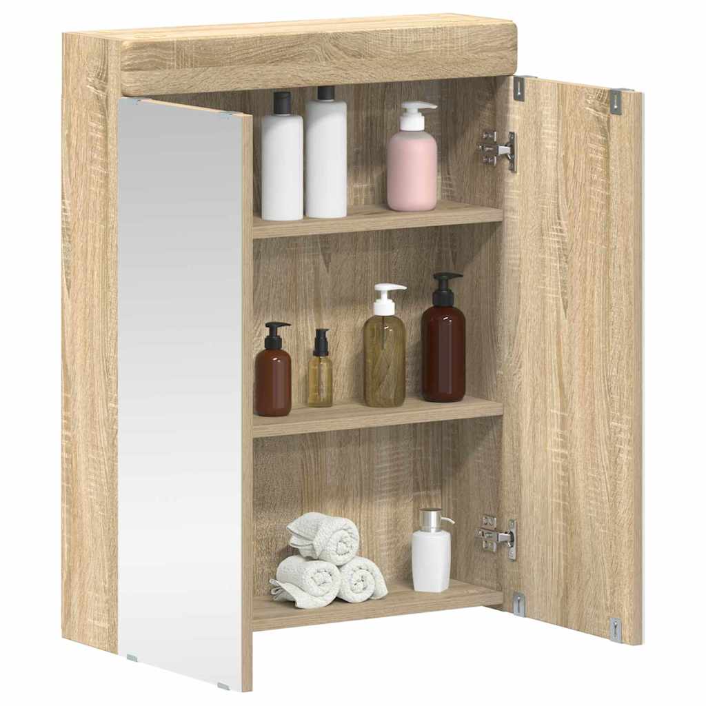 vidaXL Καθρέφτης Ντουλάπα Μπάνιου TULUM Δρύς Sonoma 60 x 16,5 x 78 εκ