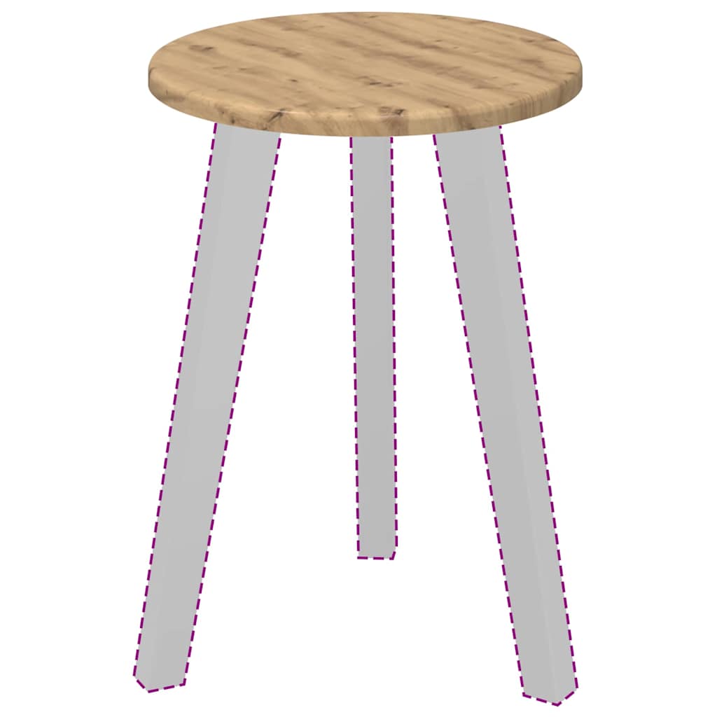 vidaXL Καπάκι τραπεζιού artisan δρυς 30 x 30 x 1.5 εκ.