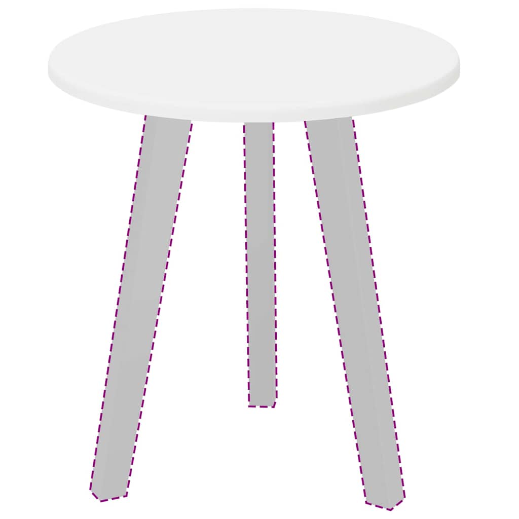 vidaXL Καπάκι τραπεζιού Λευκό 40 x 40 x 1.5 cm Επεξεργασμένο ξύλο