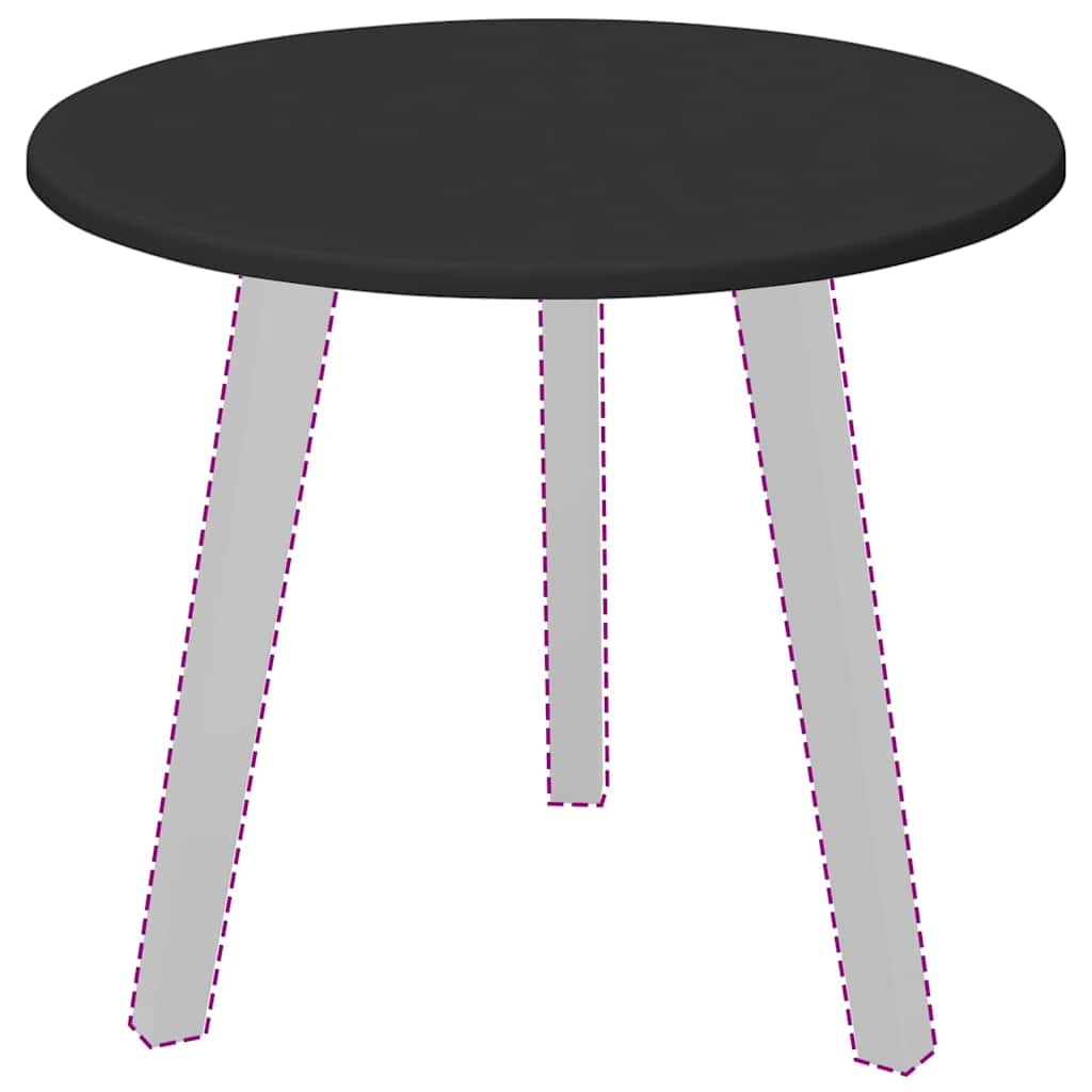 vidaXL Καπάκι τραπεζιού Μαύρο 50 x 50 x 1.5 cm Επεξεργασμένο ξύλο