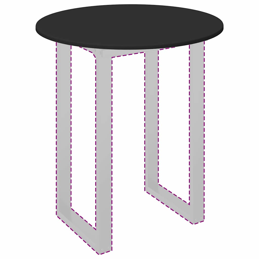 vidaXL Καπάκι τραπεζιού Μαύρο 70 x 70 x 1.5 cm Επεξεργασμένο ξύλο