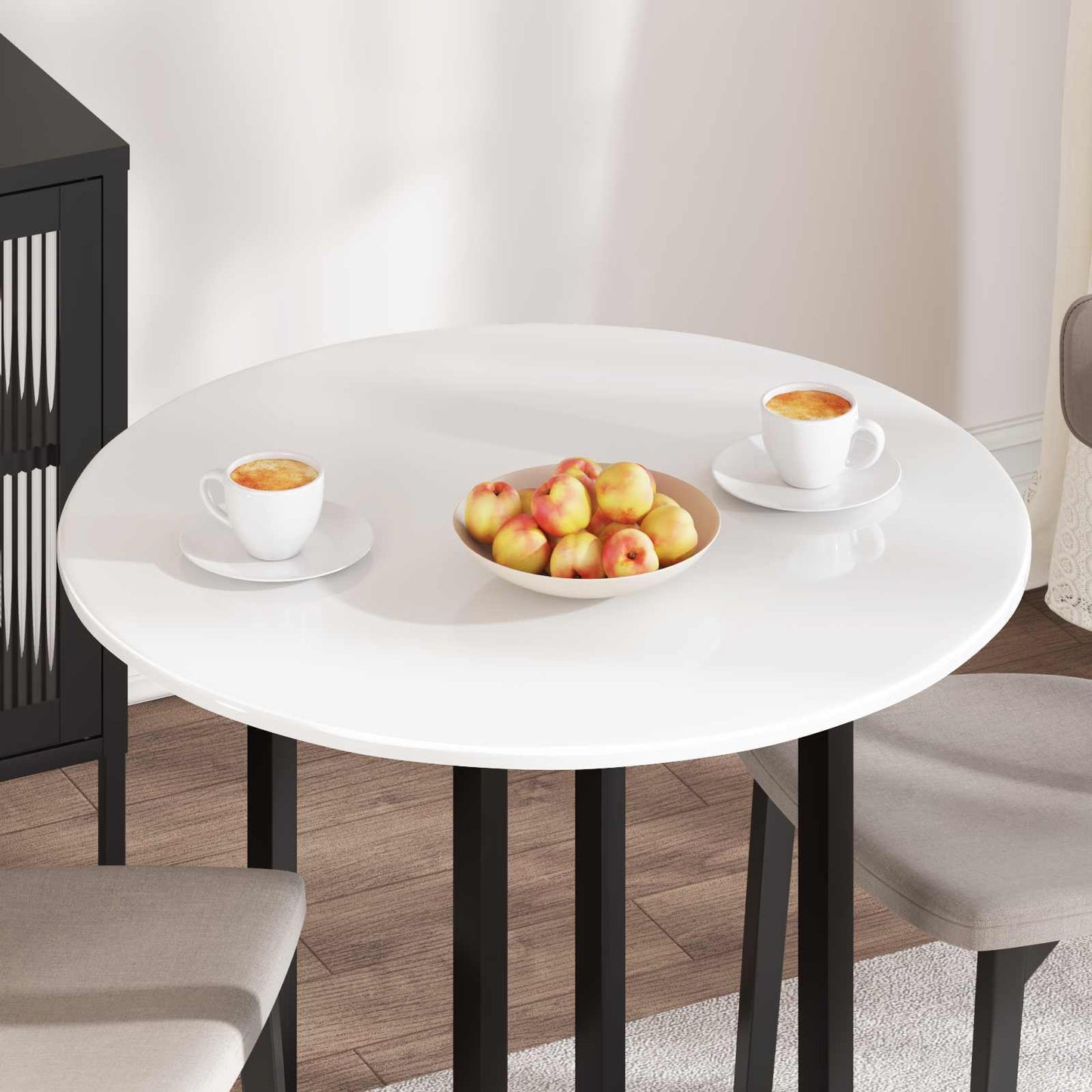 vidaXL Καπάκι τραπεζιού Ø 80 x 1,5 cm Γύρος Επεξεργασμένο Ξύλο