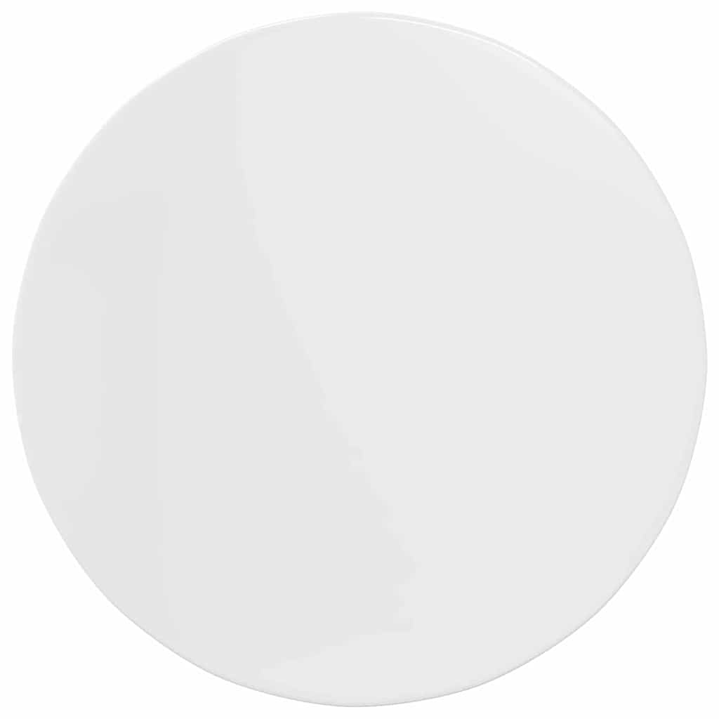 vidaXL Καπάκι τραπεζιού Γυαλιστερό λευκό 80 x 80 x 1.5 cm