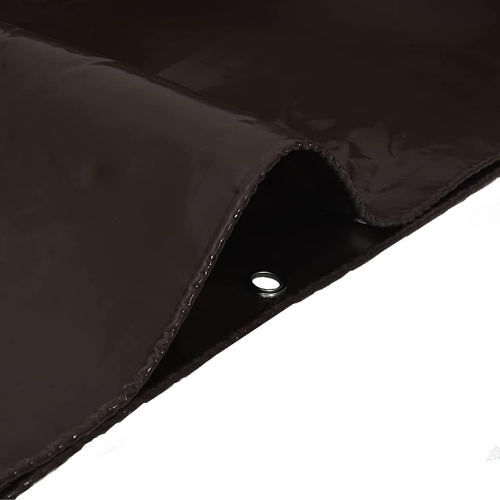 vidaXL Τέντα 650g / m² Καφέ 6 x 8 m Καμβάς με επικάλυψη PVC
