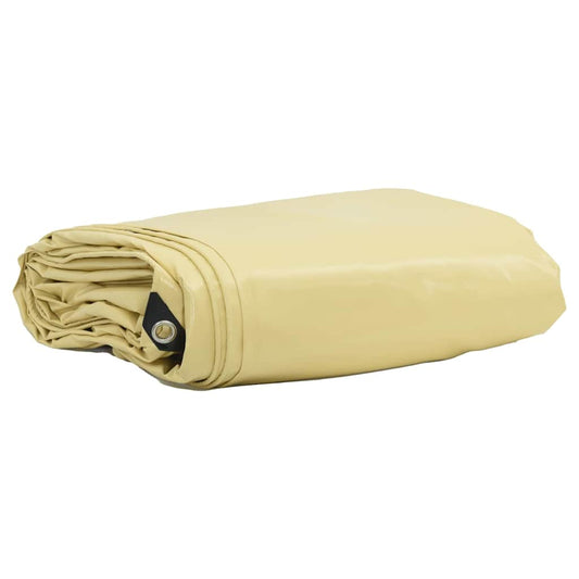vidaXL Τέντα 650g / m² Μπεζ 4 x 7 m Καμβάς με επικάλυψη PVC