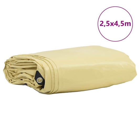 vidaXL Τέντα 650g / m² Μπεζ 2,5 x 4,5 m Καμβάς με επικάλυψη PVC