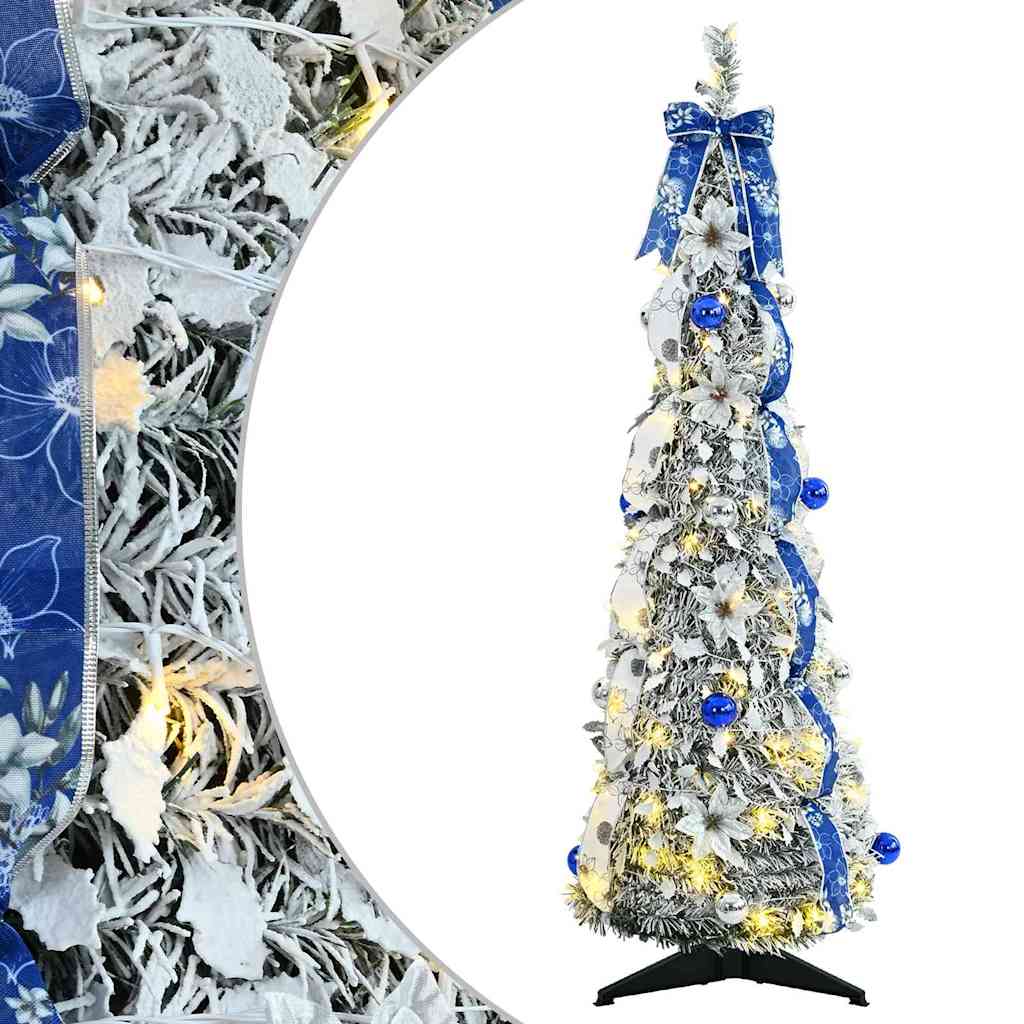 vidaXL Τεχνητό Χριστουγεννιάτικο Δέντρο με 50 LED Πράσινο 120 cm PVC