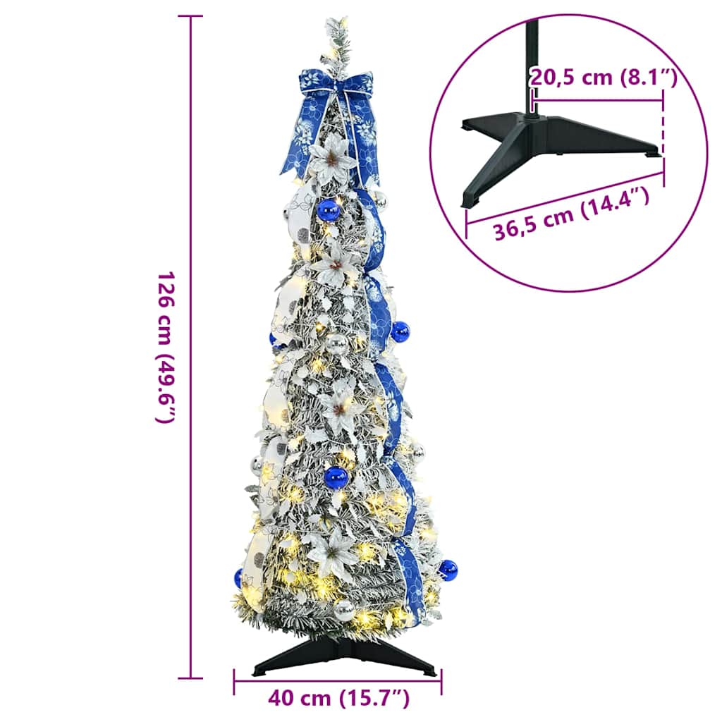 vidaXL Τεχνητό Χριστουγεννιάτικο Δέντρο με 50 LED Πράσινο 120 cm PVC