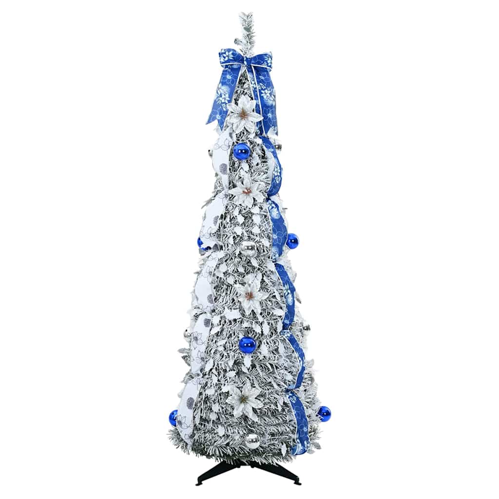 vidaXL Τεχνητό Χριστουγεννιάτικο Δέντρο με 100 LED Πράσινο 150 cm PVC