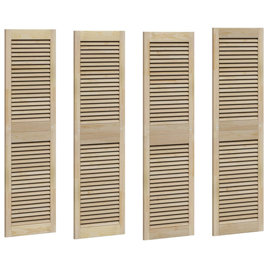 vidaXL Πόρτα Ντουλάπας με πόρτα 4 τεμ. Φυσικό 140,5 x 2,1 x 39,5 cm