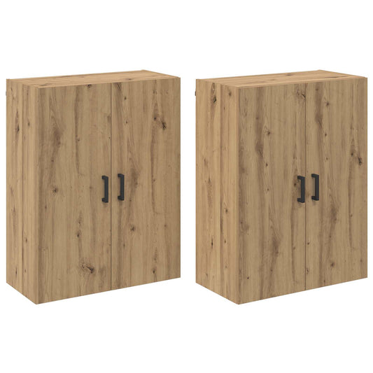 vidaXL Τοίχου Ντουλάπα Επιτοίχιο 2 pcs Artisan Oak 69,5 x 34 x 90 εκ.