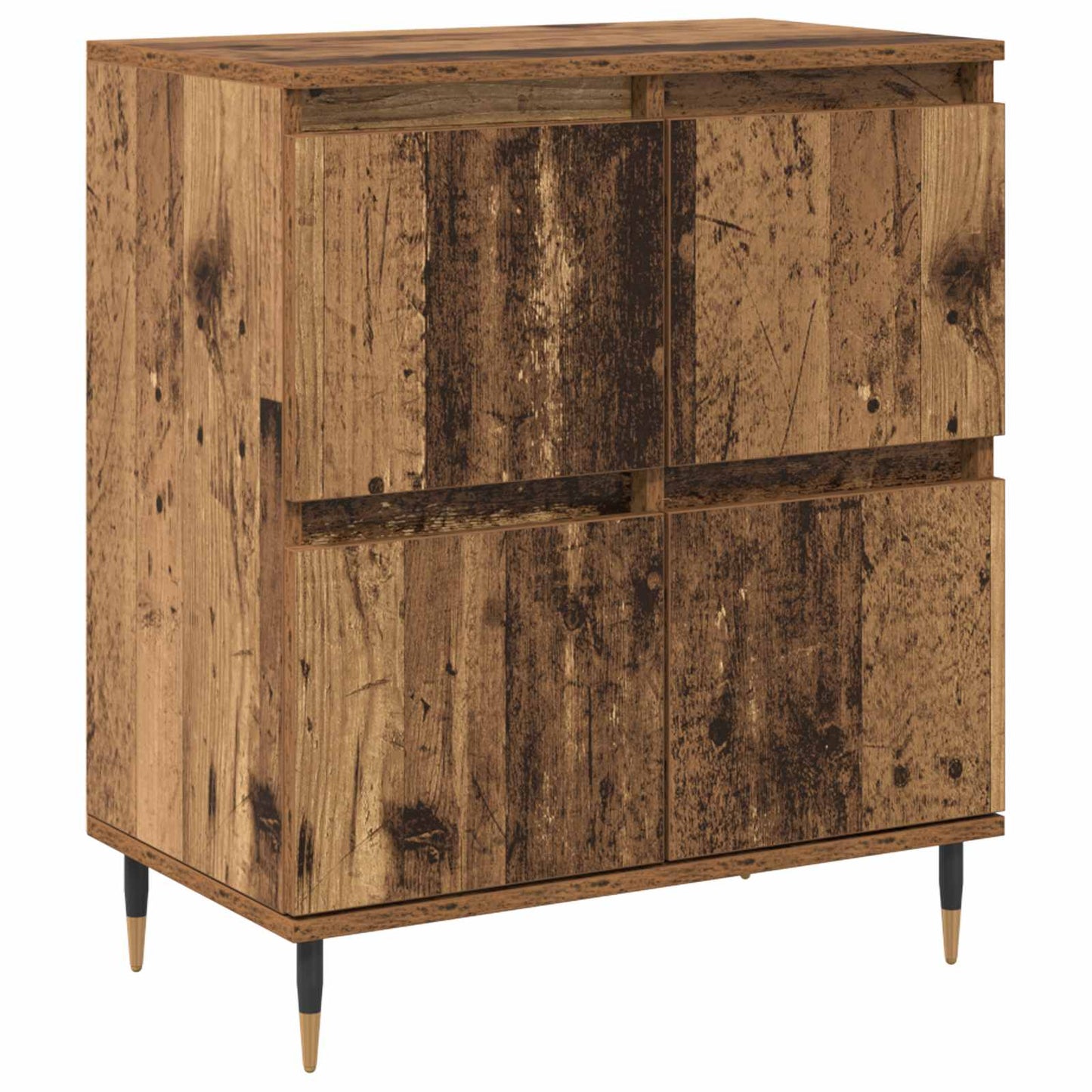 vidaXL Ντουλάπι αποθήκευσης 3 pcs Παλιό ξύλο 60 x 35 x 70 cm