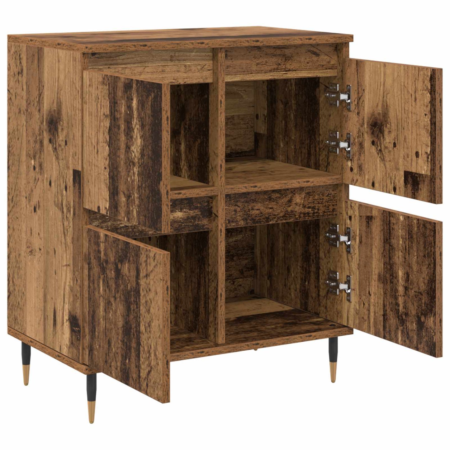 vidaXL Ντουλάπι αποθήκευσης 3 pcs Παλιό ξύλο 60 x 35 x 70 cm