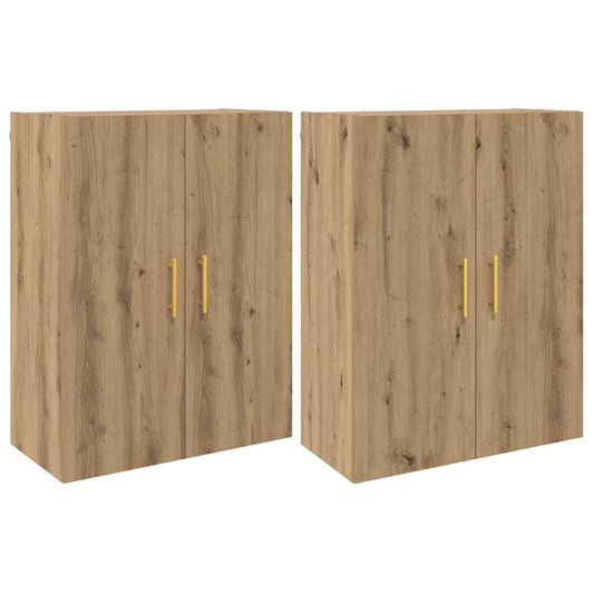 vidaXL Ντουλάπια Τοίχου 2 pcs artisan δρυς 69.5 x 34 x 90 εκ.