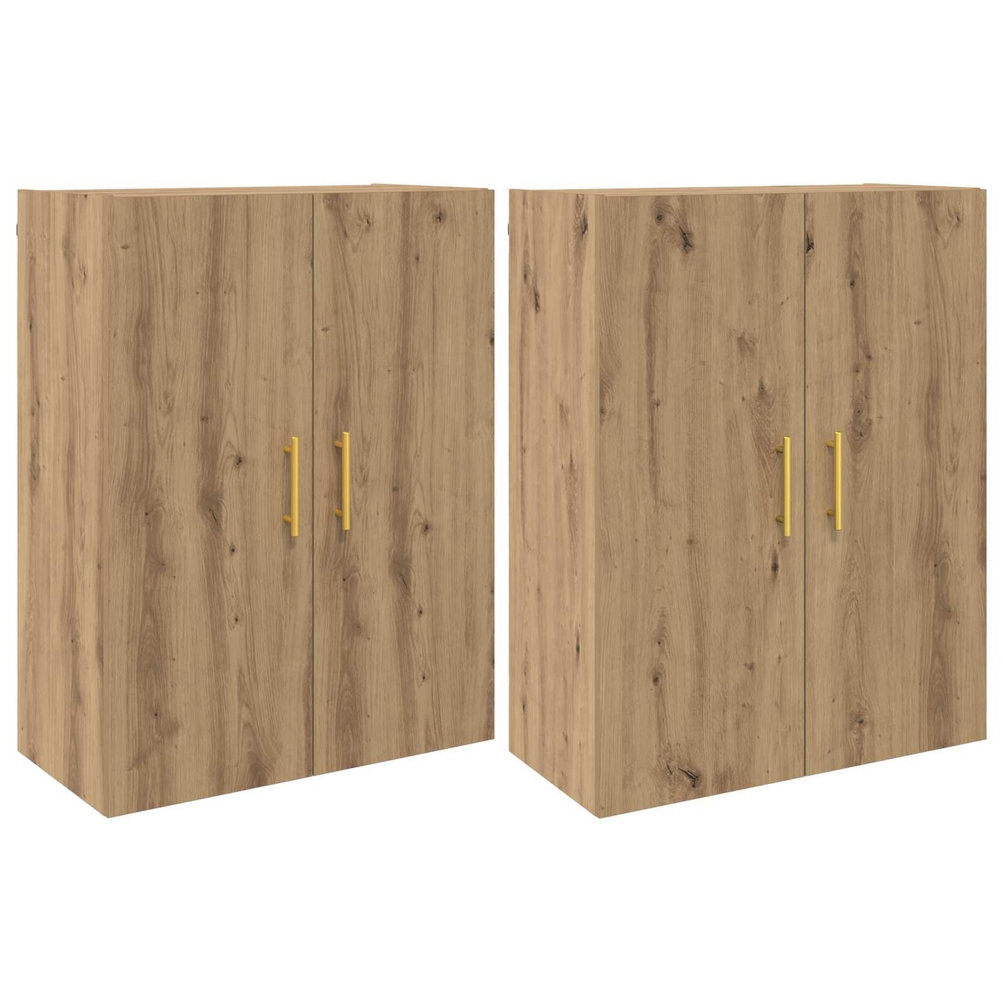 vidaXL Τοίχου Ντουλάπα Επιτοίχιο 2 pcs Artisan Oak 69,5 x 34 x 90 εκ.