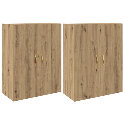 vidaXL Τοίχου Ντουλάπα Επιτοίχιο 2 pcs Artisan Oak 69,5 x 34 x 90 εκ.