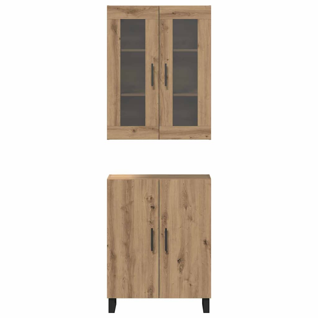 vidaXL Highboard artisan δρυς 69.5 x 34 x 90 εκ. Επεξεργασμένο ξύλο