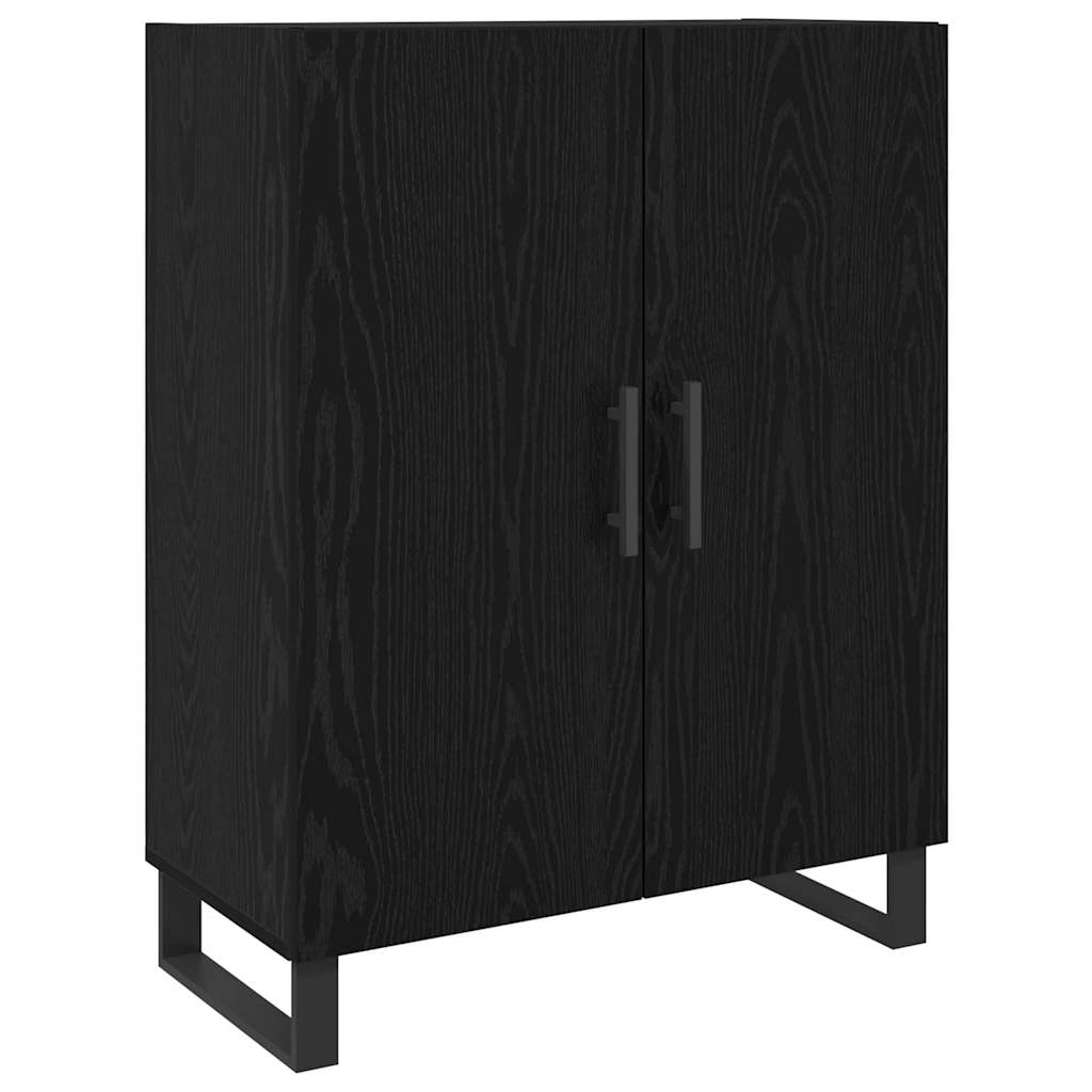 vidaXL Highboard 2 pcs Μαύρη δρυς Επεξεργασμένο ξύλο