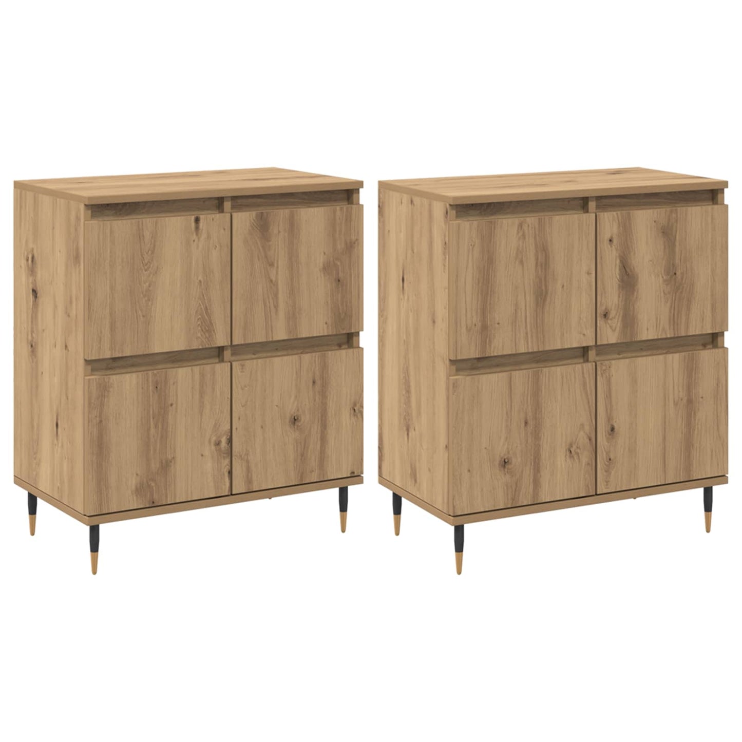 vidaXL Ντουλάπι αποθήκευσης 2 pcs Artisan Oak 60 x 35 x 70 cm