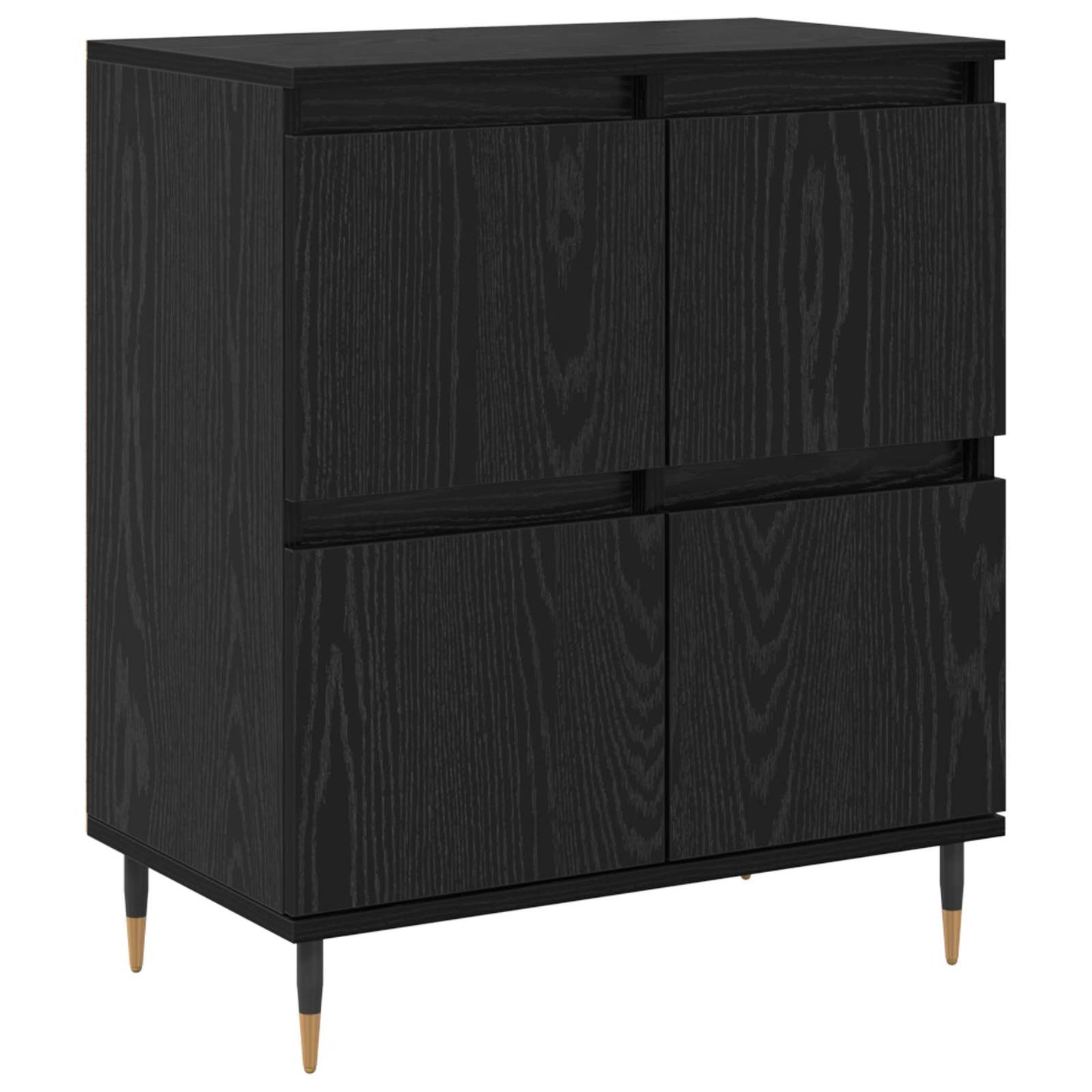 vidaXL Ντουλάπι αποθήκευσης 2 pcs Μαύρη Οξυά 60 x 35 x 70 cm