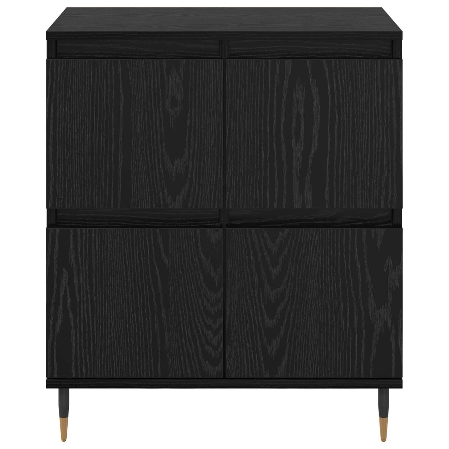 vidaXL Ντουλάπι αποθήκευσης 2 pcs Μαύρη Οξυά 60 x 35 x 70 cm