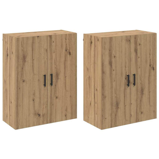 vidaXL Ντουλάπια Τοίχου 2 pcs artisan δρυς 69.5 x 34 x 90 εκ.